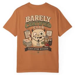 Barely Certified Educator t-shirt in Midnight, thumbnail 17