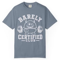 Barely Certified Gym t-shirt in Black, thumbnail 7