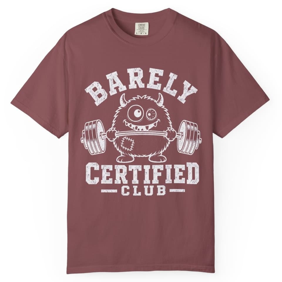 Barely Certified Gym t-shirt in Black, photo 8