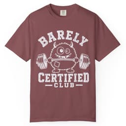 Barely Certified Gym t-shirt in Black, thumbnail 8