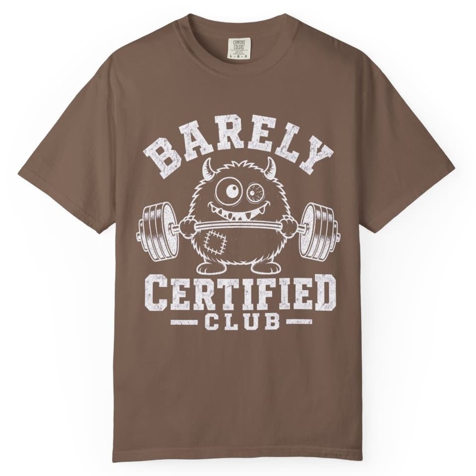 Barely Certified Gym t-shirt in Black, photo 3