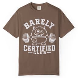 Barely Certified Gym t-shirt in Black, thumbnail 3