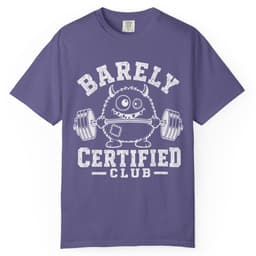 Barely Certified Gym t-shirt in Black, thumbnail 6