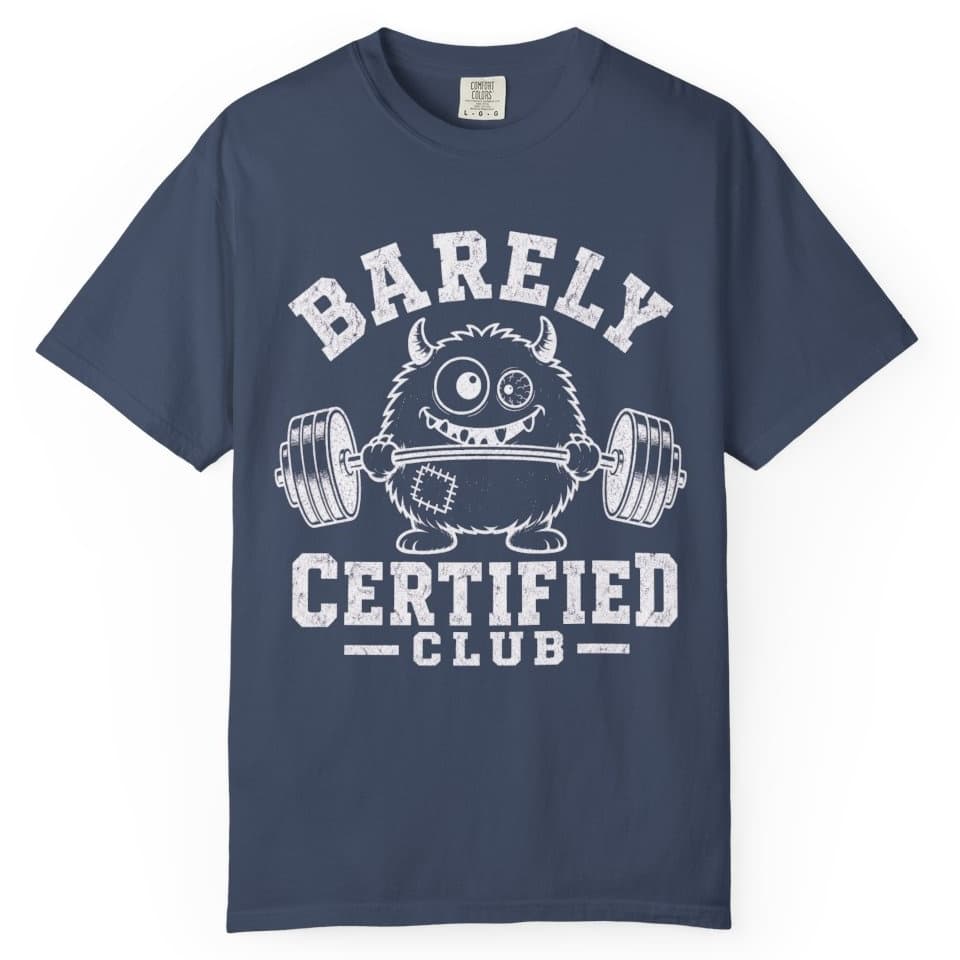 Barely Certified Gym t-shirt in Black, photo 2