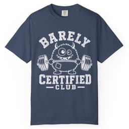 Barely Certified Gym t-shirt in Black, thumbnail 2