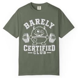 Barely Certified Gym t-shirt in Black, thumbnail 5