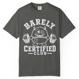 Barely Certified Gym t-shirt in Black, thumbnail 4