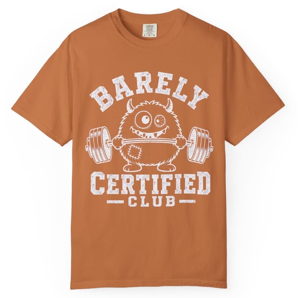 Barely Certified Gym t-shirt in Black, photo 9