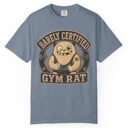 Barely Certified Gym Rat t-shirt in Espresso, thumbnail 8