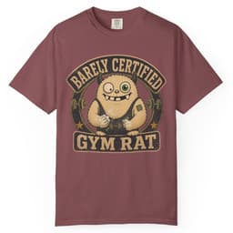 Barely Certified Gym Rat t-shirt in Espresso, thumbnail 9