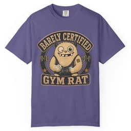 Barely Certified Gym Rat t-shirt in Espresso, thumbnail 6
