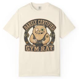 Barely Certified Gym Rat t-shirt in Espresso, thumbnail 10