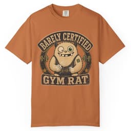 Barely Certified Gym Rat t-shirt in Espresso, thumbnail 11