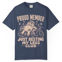 Resting My Legs Club t-shirt in Midnight, thumbnail 1