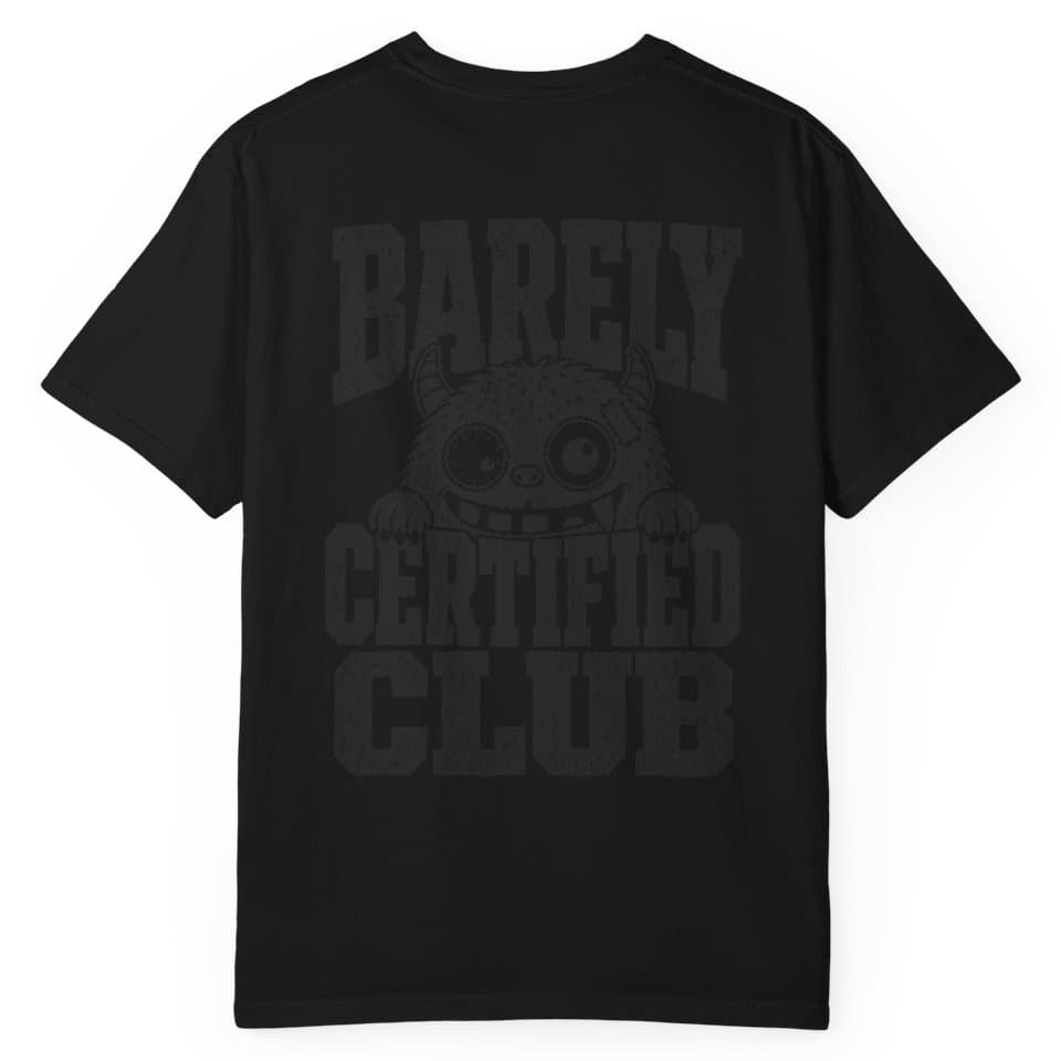Barely Certified Stealth t-shirt in Black, photo 1