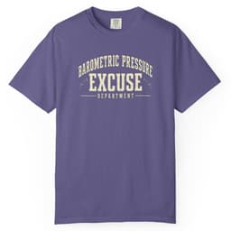 Barometric Pressure Excuse Department t-shirt in Midnight, thumbnail 7