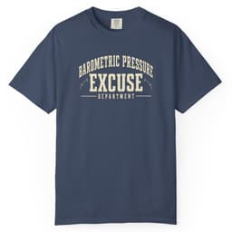 Barometric Pressure Excuse Department t-shirt in Midnight, thumbnail 1