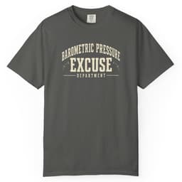 Barometric Pressure Excuse Department t-shirt in Midnight, thumbnail 4