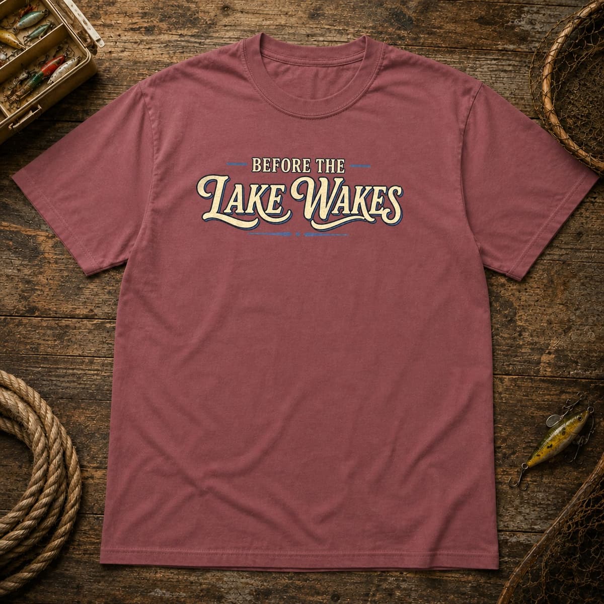 Before the Lake Wakes t-shirt in Midnight, photo 8