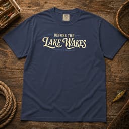 Before the Lake Wakes t-shirt in Midnight, thumbnail 1