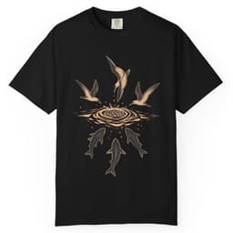 Birds Working Offshore Fishing Shirt t-shirt in Granite, thumbnail 3