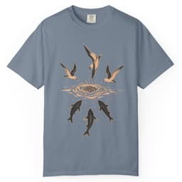 Birds Working Offshore Fishing Shirt t-shirt in Granite, thumbnail 9