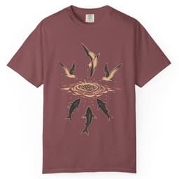 Birds Working Offshore Fishing Shirt t-shirt in Granite, thumbnail 10