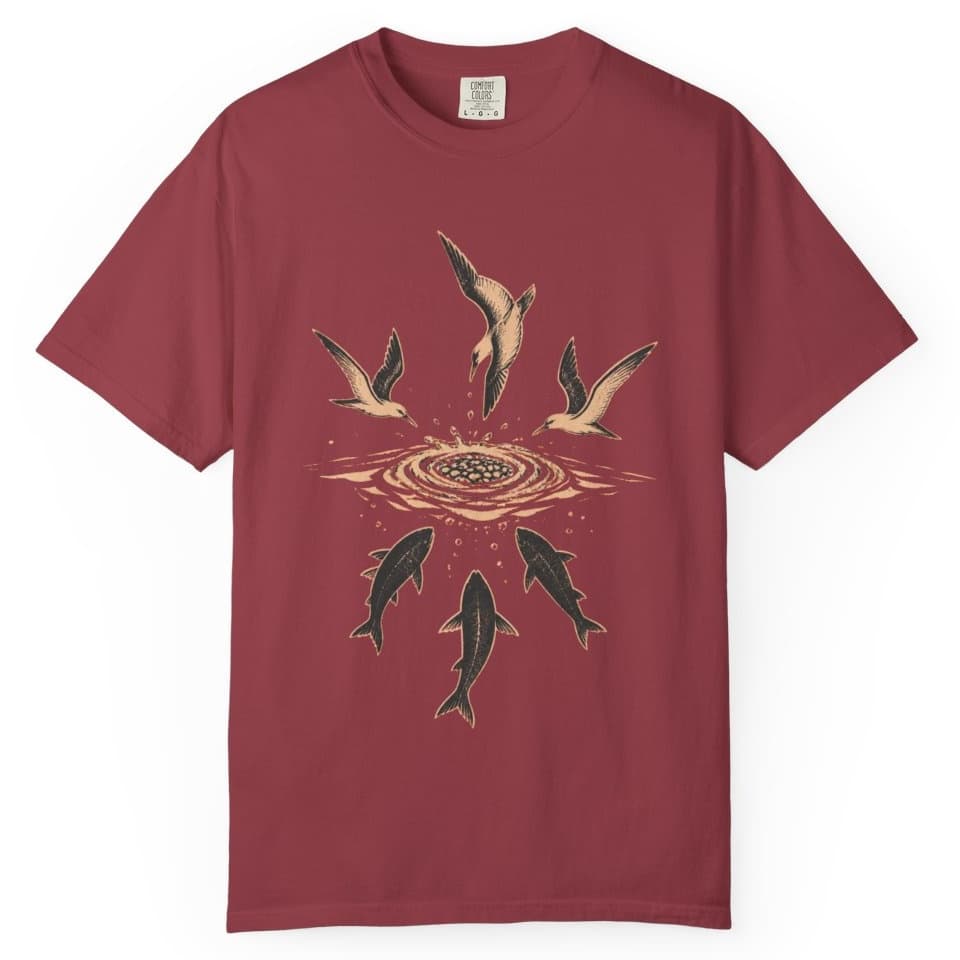 Birds Working Offshore Fishing Shirt t-shirt in Granite, photo 7