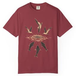 Birds Working Offshore Fishing Shirt t-shirt in Granite, thumbnail 7