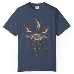 Birds Working Offshore Fishing Shirt t-shirt in Granite, thumbnail 2