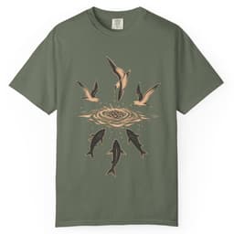 Birds Working Offshore Fishing Shirt t-shirt in Granite, thumbnail 6