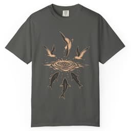 Birds Working Offshore Fishing Shirt t-shirt in Granite, thumbnail 5