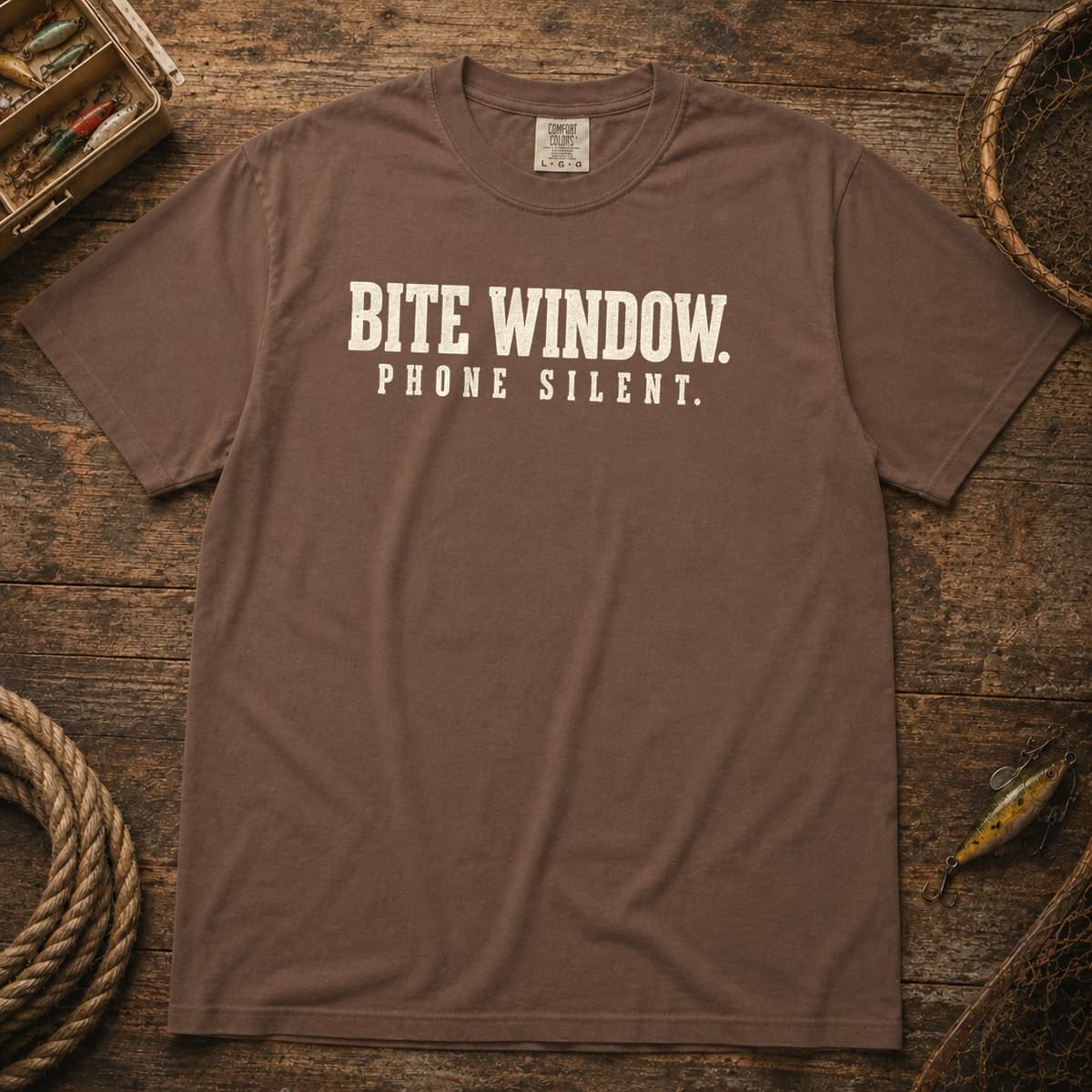 Bite Window. Phone Silent. t-shirt in Espresso, photo 1