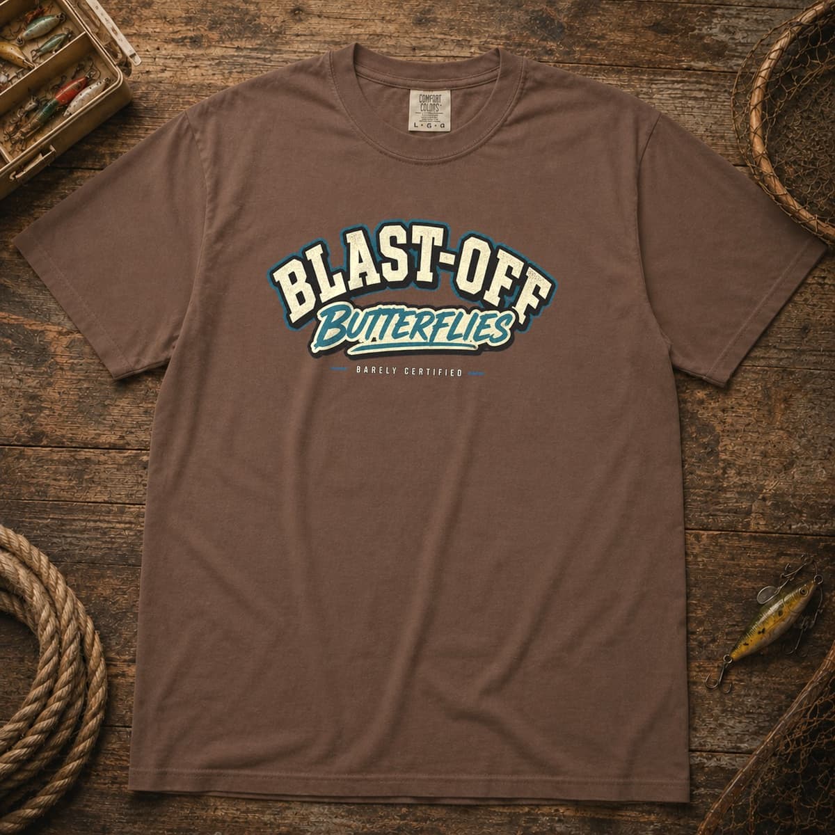 Blast-Off Butterflies t-shirt in Black, photo 3