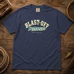 Blast-Off Butterflies t-shirt in Black, thumbnail 2