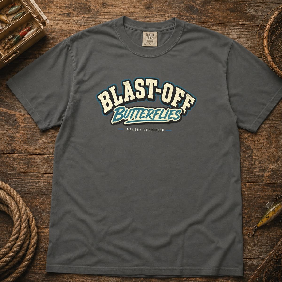 Blast-Off Butterflies t-shirt in Black, photo 4