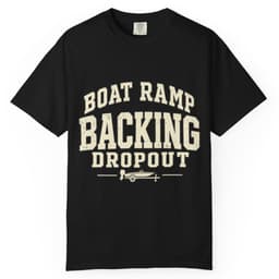 Boat Ramp Backing Dropout t-shirt in Pepper, thumbnail 2