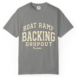 Boat Ramp Backing Dropout t-shirt in Pepper, thumbnail 8