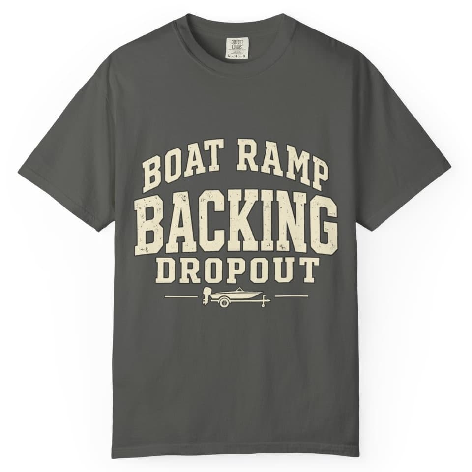 Boat Ramp Backing Dropout t-shirt in Pepper, photo 1