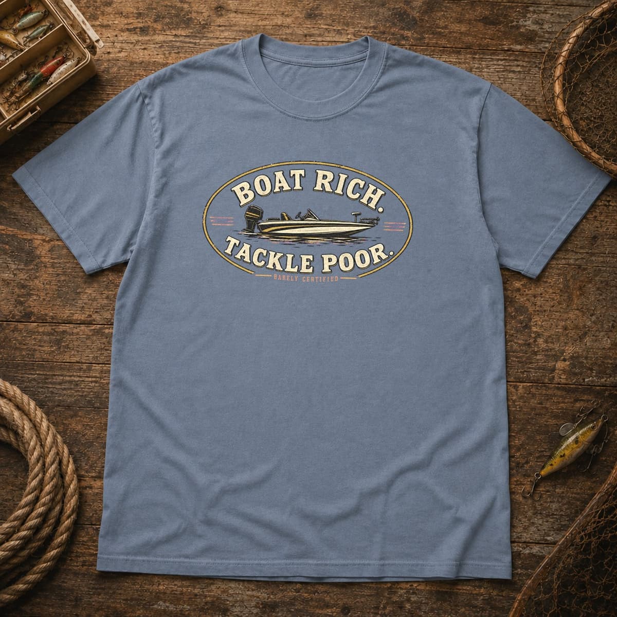 Boat Rich. Tackle Poor. t-shirt in Espresso, photo 8