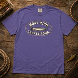 Boat Rich. Tackle Poor. t-shirt in Espresso, thumbnail 6
