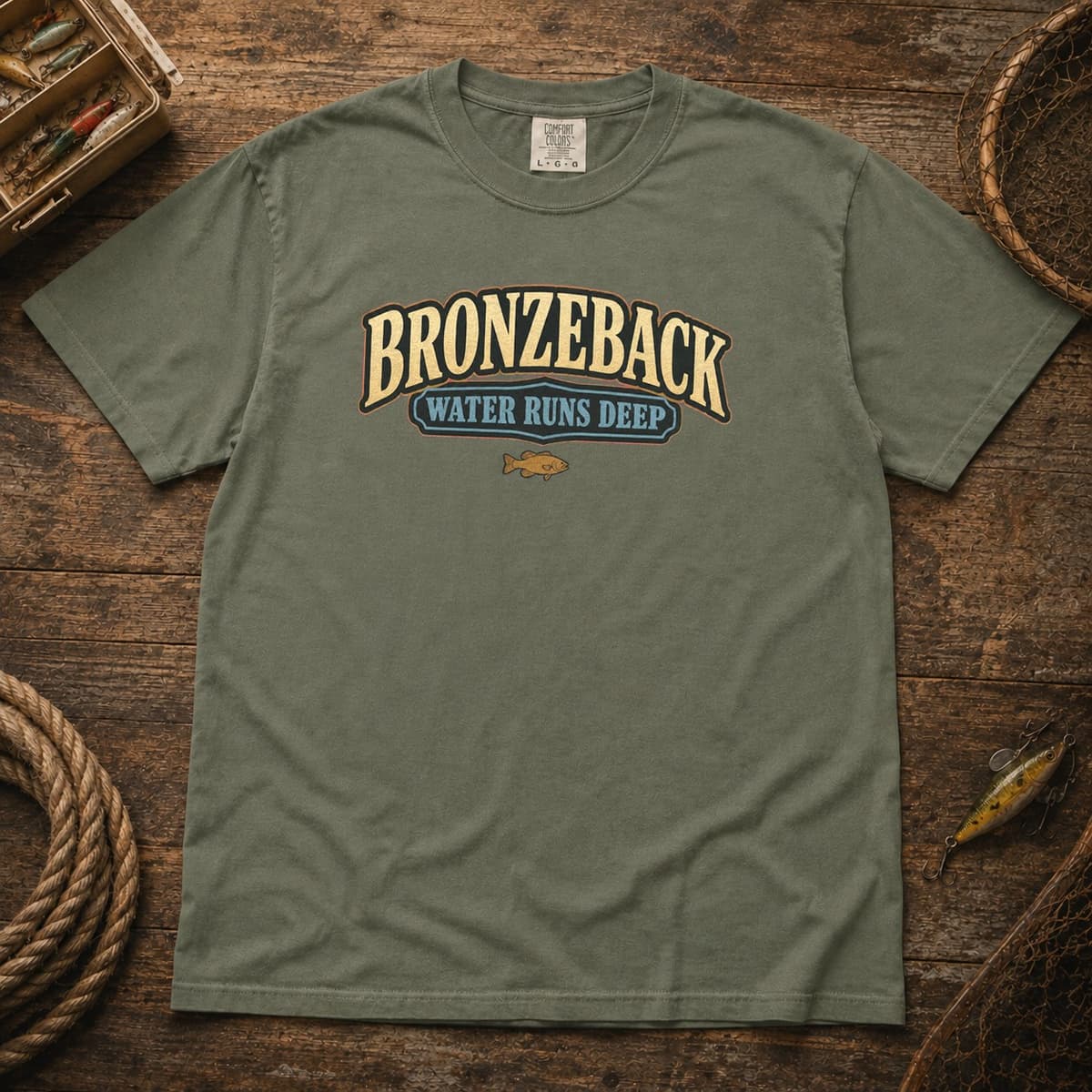 Bronzeback Water Runs Deep t-shirt in Black, photo 5