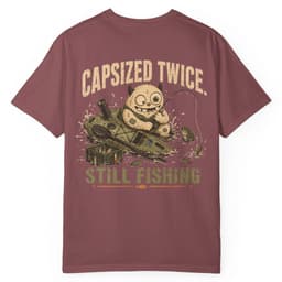 Capsized Still Fishing t-shirt in Midnight, thumbnail 17