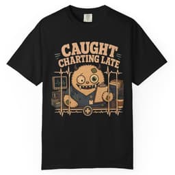Charting After Dark t-shirt in Black, thumbnail 1