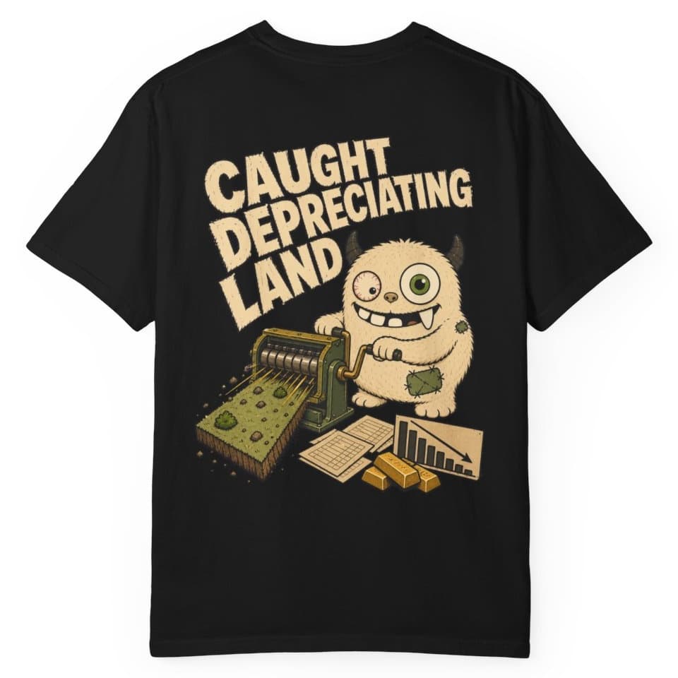 Caught Depreciating Land Premium t-shirt in Yam, photo 3