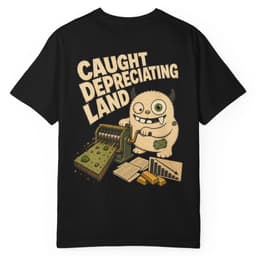 Caught Depreciating Land Premium t-shirt in Yam, thumbnail 3