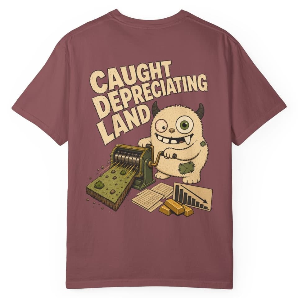 Caught Depreciating Land Premium t-shirt in Yam, photo 19