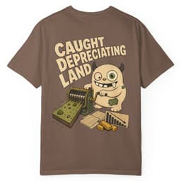 Caught Depreciating Land Premium t-shirt in Yam, thumbnail 7