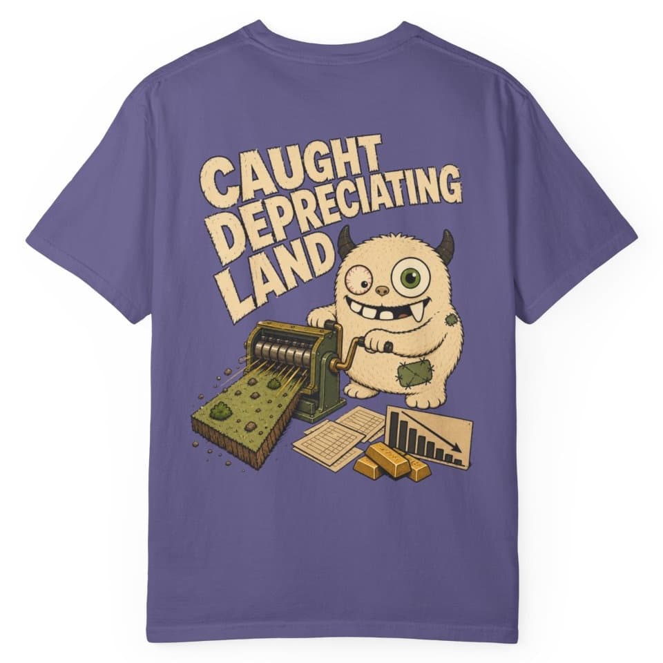 Caught Depreciating Land Premium t-shirt in Yam, photo 13