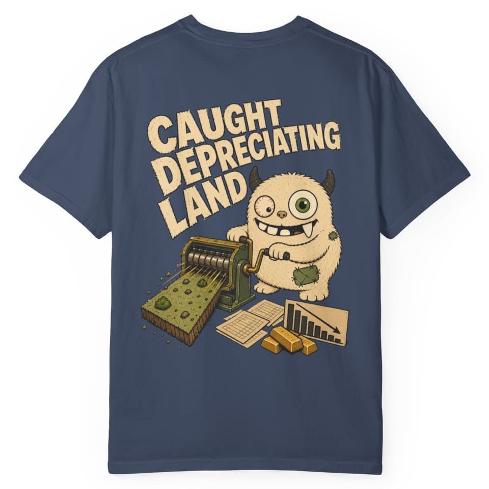 Caught Depreciating Land Premium t-shirt in Yam, photo 5